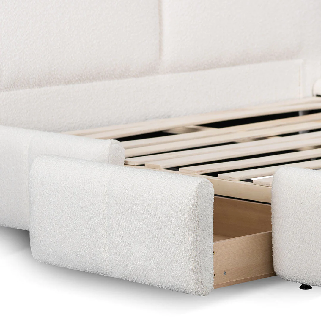 The Briar Upholstered Boucle Bed Frame