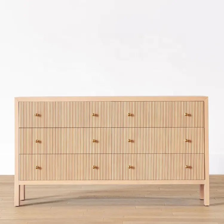 Briar Natural Wood 6 - Drawer Dresser - HAVEN'S HOME