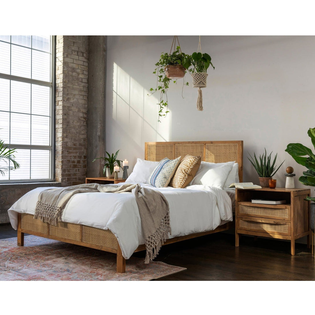 Brighton Natural Wood Bed Frame - HAVEN'S HOME