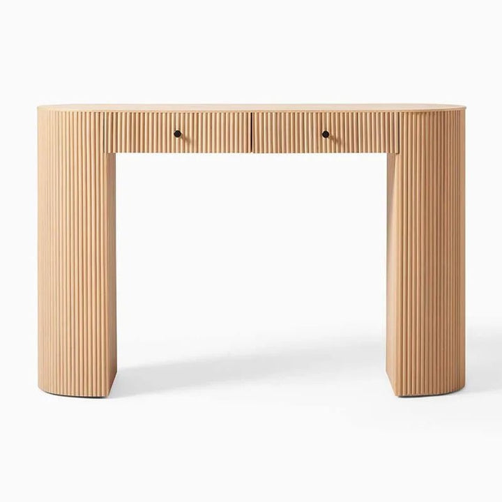 Cameron Natural Wood Console Table - HAVEN'S HOME