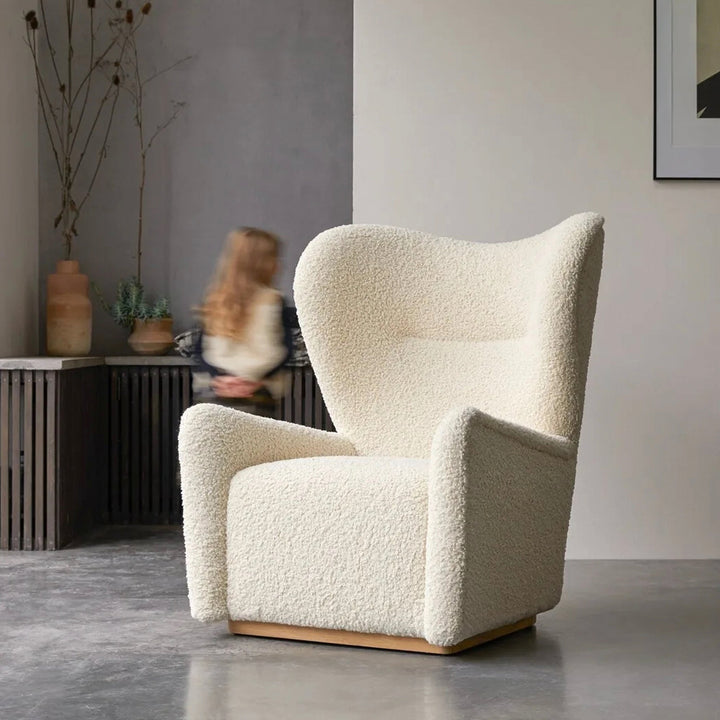 Drew Boucle Lounge Chair - HAVEN'S HOME