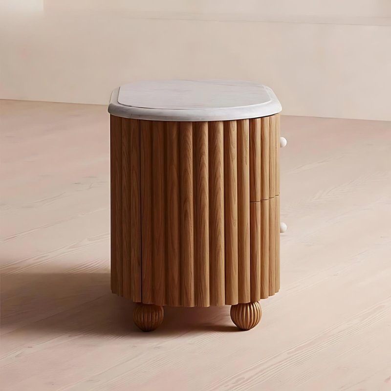 Milo Natural Wood Side Table - HAVEN'S HOME