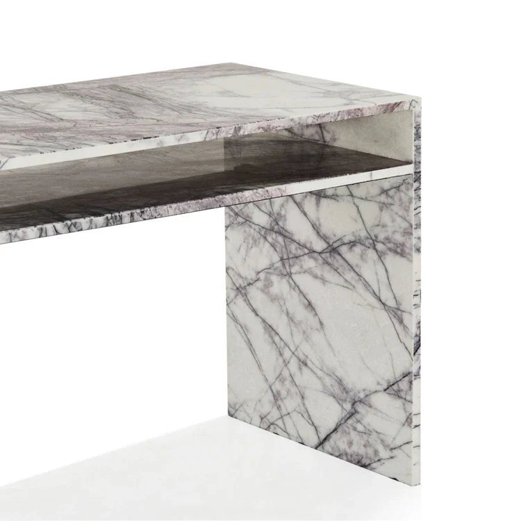 Noah Natural Marble Stone Desk - HAVEN'S HOME