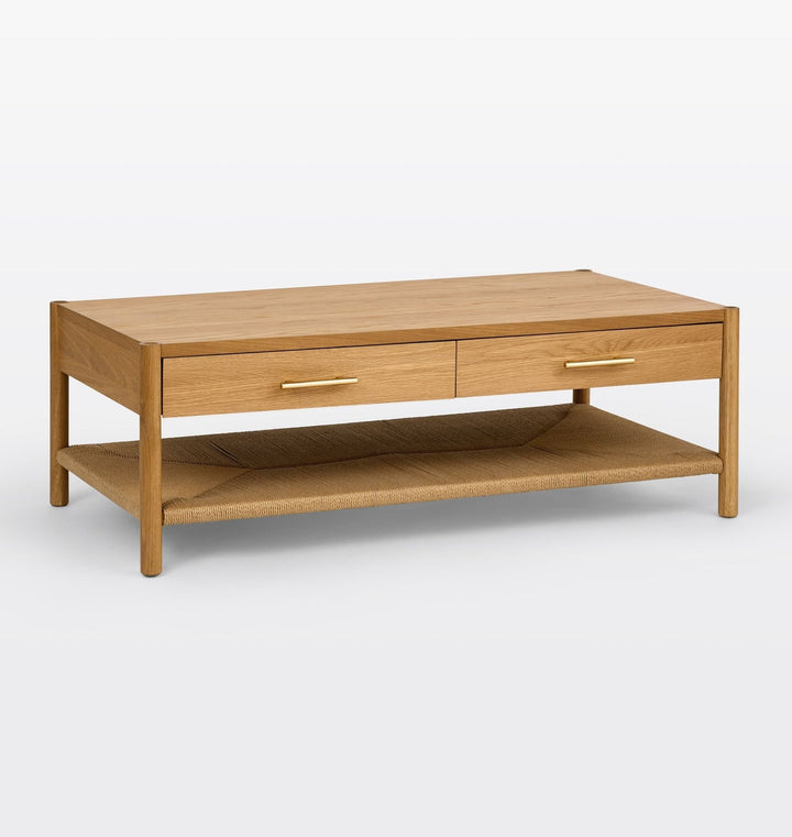 The Aiden Natural Oak Wood Coffee Table - HAVEN'S HOME