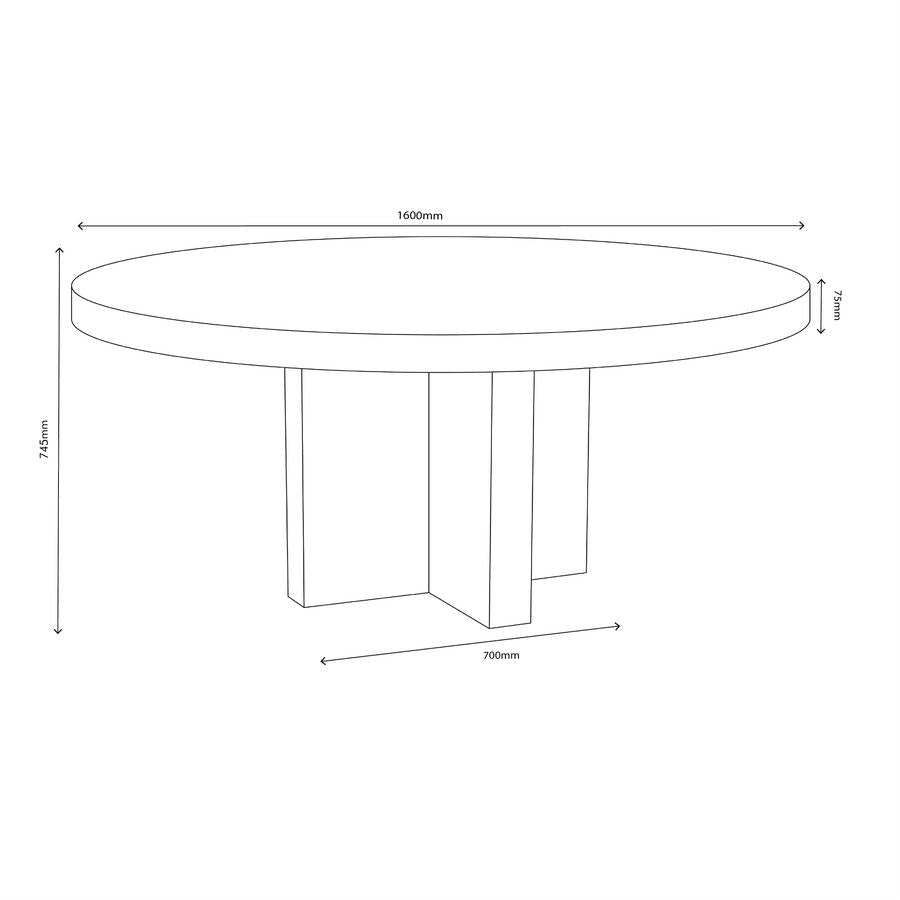 The Aiden Natural Stone Dining Table - HAVEN'S HOME