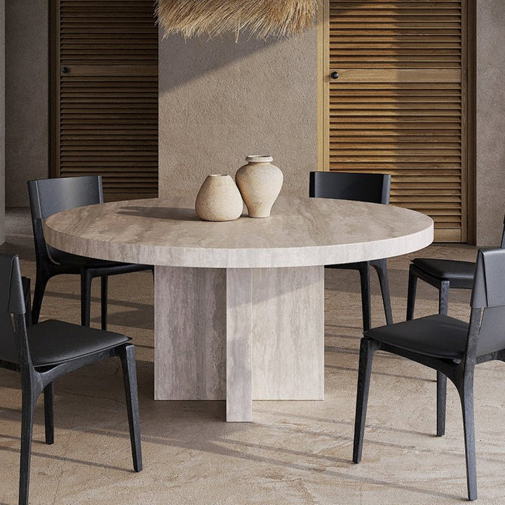 The Aiden Natural Stone Dining Table - HAVEN'S HOME