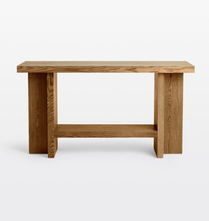 The Aiden Natural Walnut Wood Console - HAVEN'S HOME