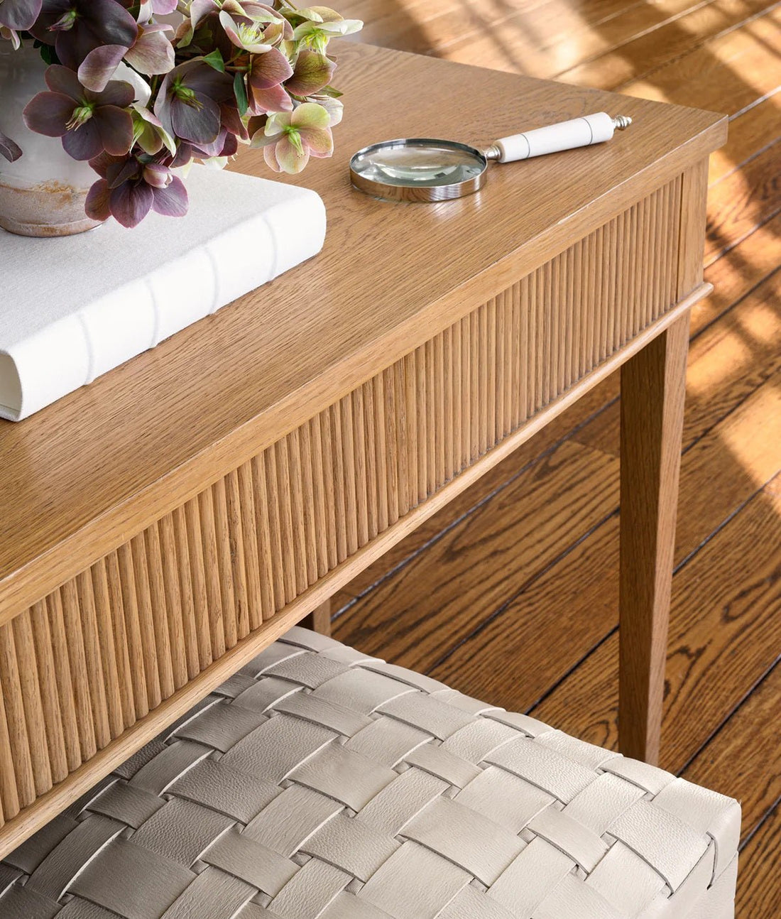 The Aiden Natural Wood Desk - HAVEN'S HOME