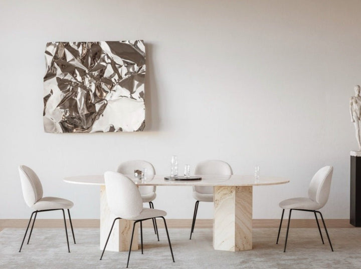 The Andie Natural Stone Dining Table - HAVEN'S HOME