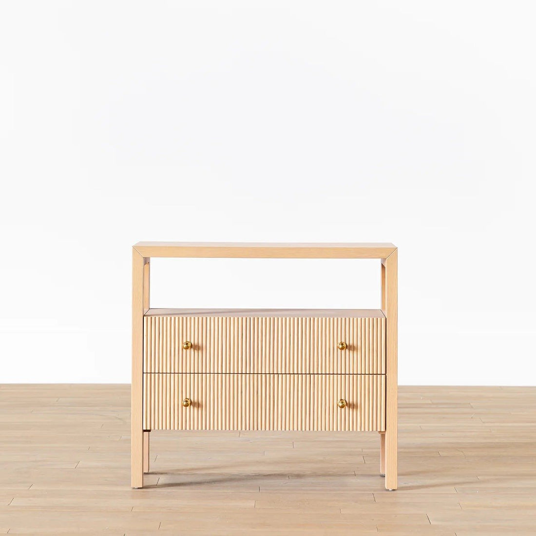 The Blake Natural Lined Wood Side Table - HAVEN'S HOME