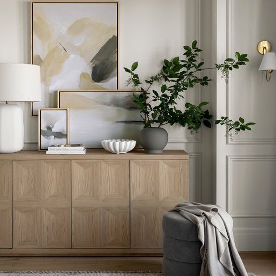 The Blake Natural Wood Console Table - HAVEN'S HOME