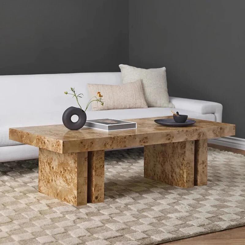 The Cameron Natural Marble Stone Coffee Table - HAVEN'S HOME