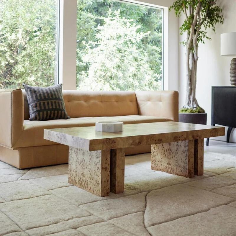 The Cameron Natural Marble Stone Coffee Table - HAVEN'S HOME