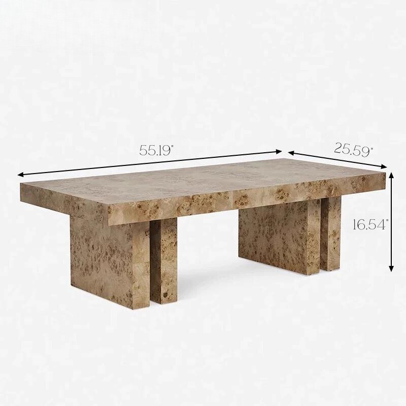 The Cameron Natural Marble Stone Coffee Table - HAVEN'S HOME