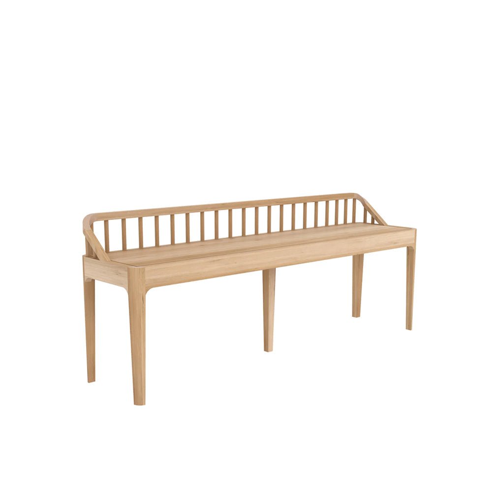 The Cameron Natural Wood Bench - HAVEN'S HOME