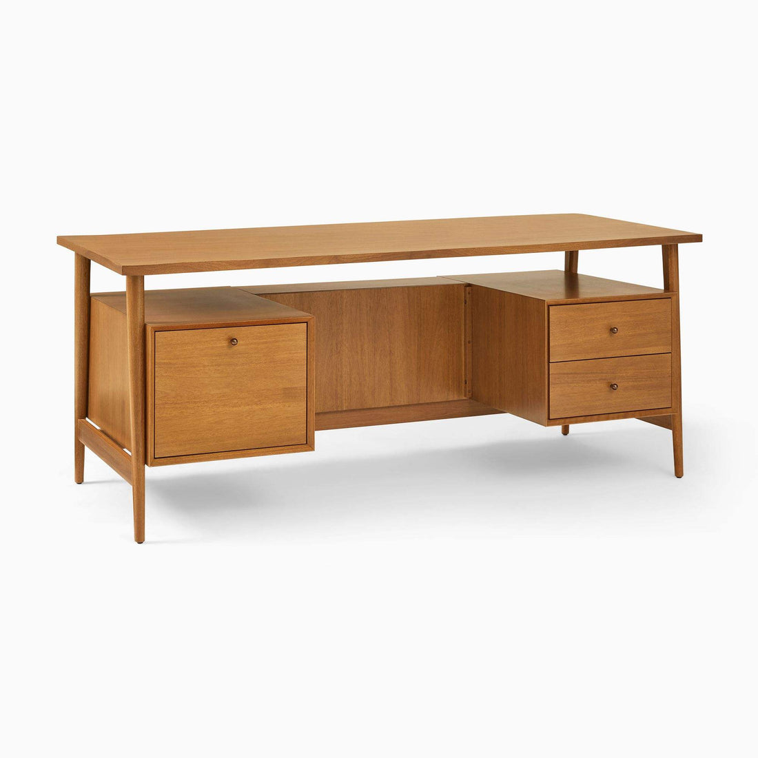 The Cameron Natural Wood Desk - HAVEN'S HOME