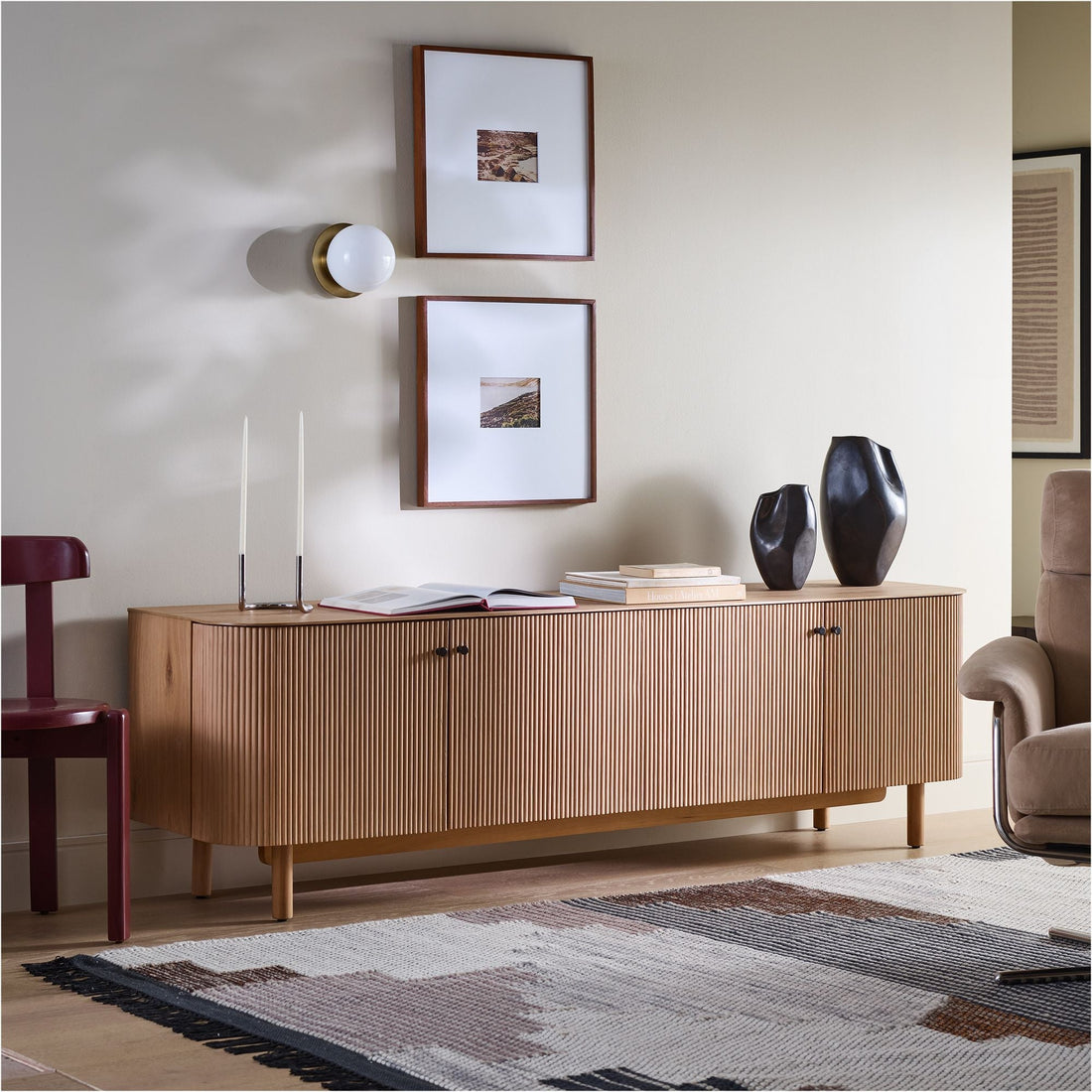 The Cameron Natural Wood Sideboard - HAVEN'S HOME