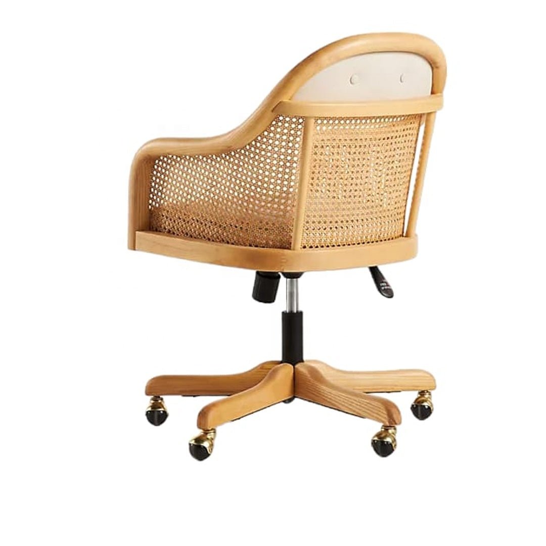 The Carson Natural Wood Office Chair - HAVEN'S HOME