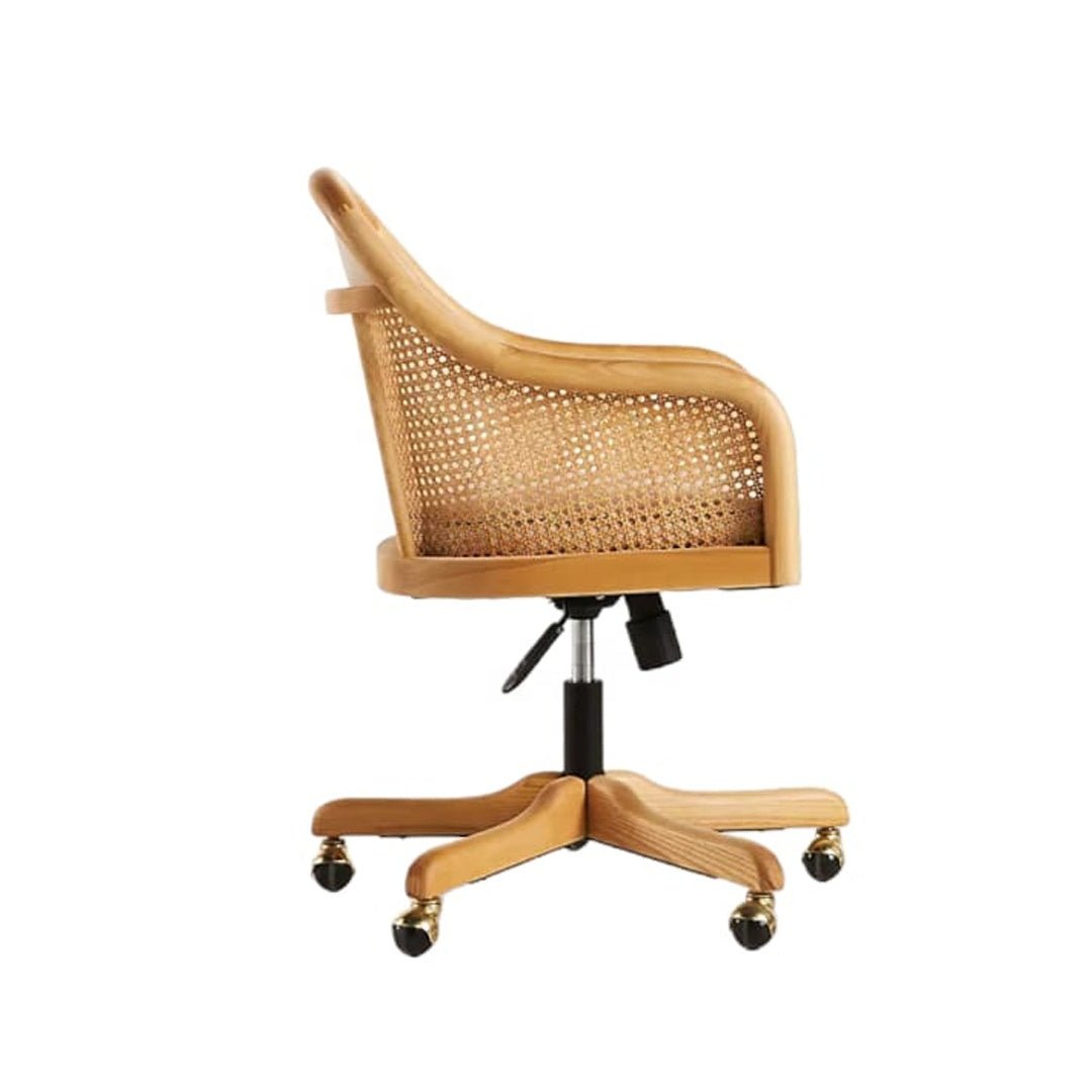 The Carson Natural Wood Office Chair - HAVEN'S HOME