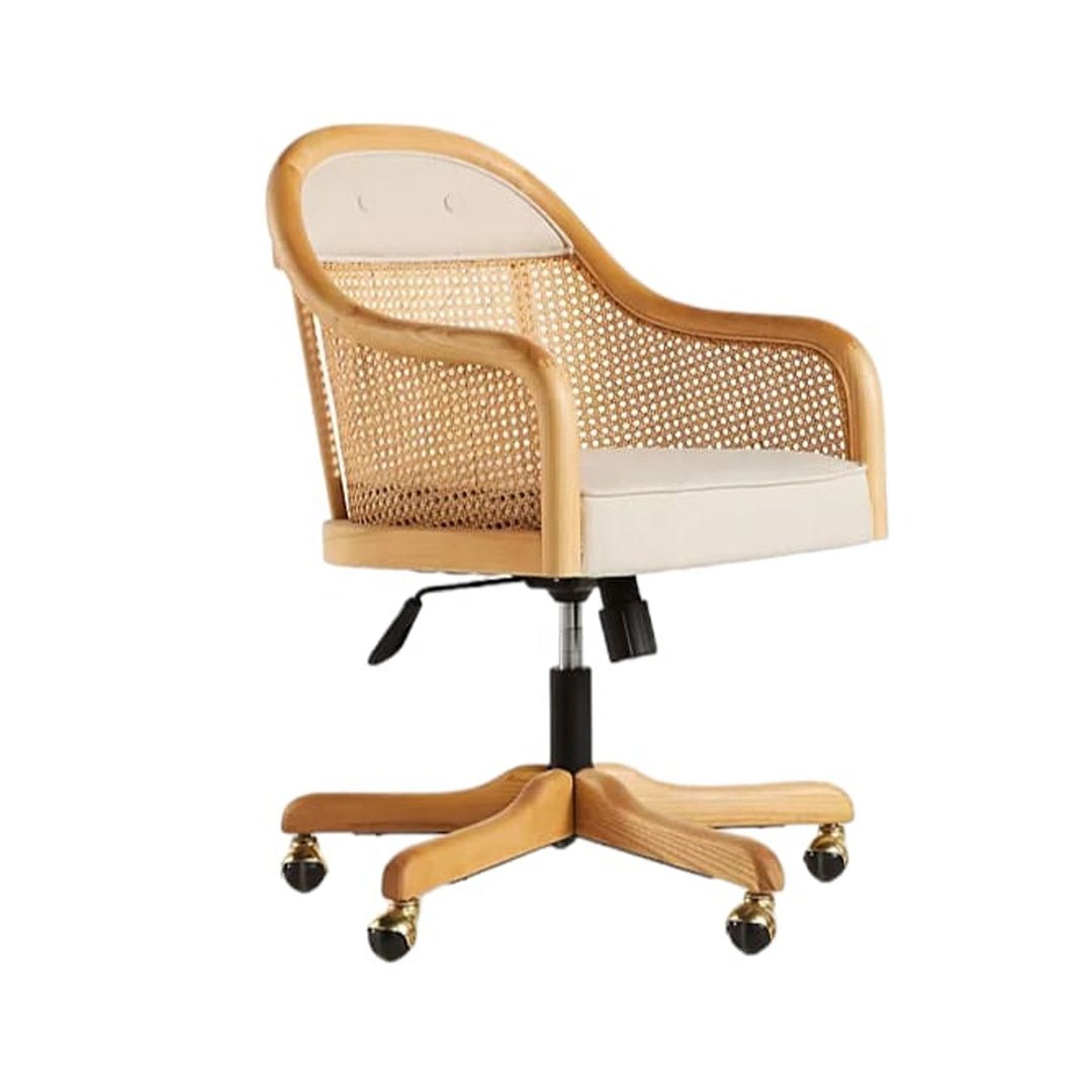 The Carson Natural Wood Office Chair - HAVEN'S HOME