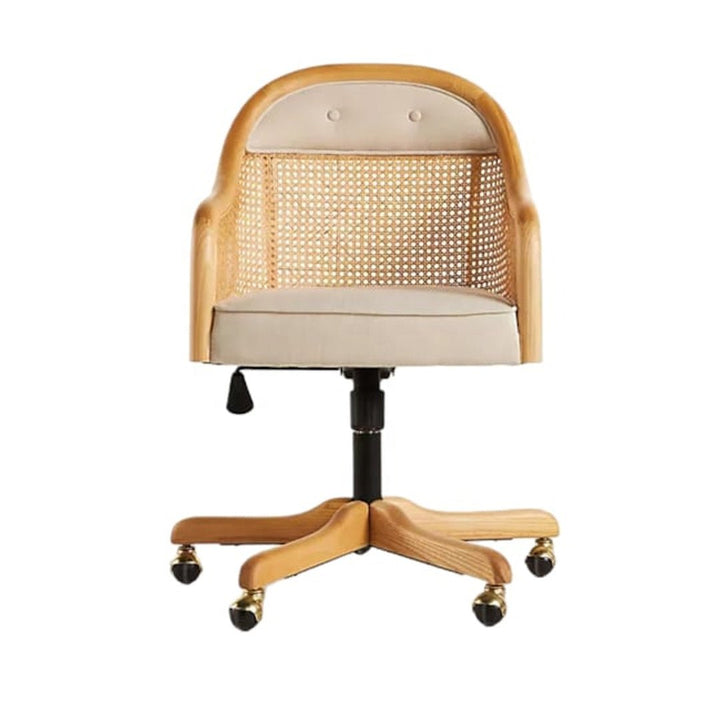 The Carson Natural Wood Office Chair - HAVEN'S HOME