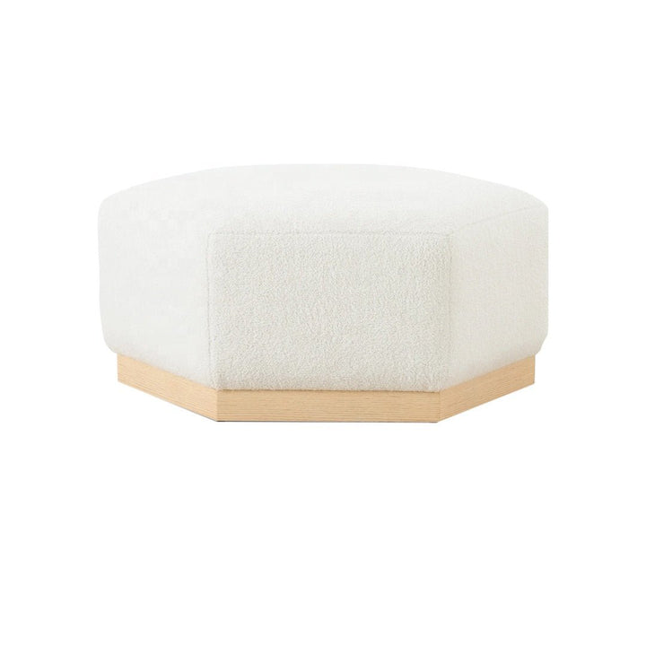 The Cassidy Boucle Ottoman - HAVEN'S HOME