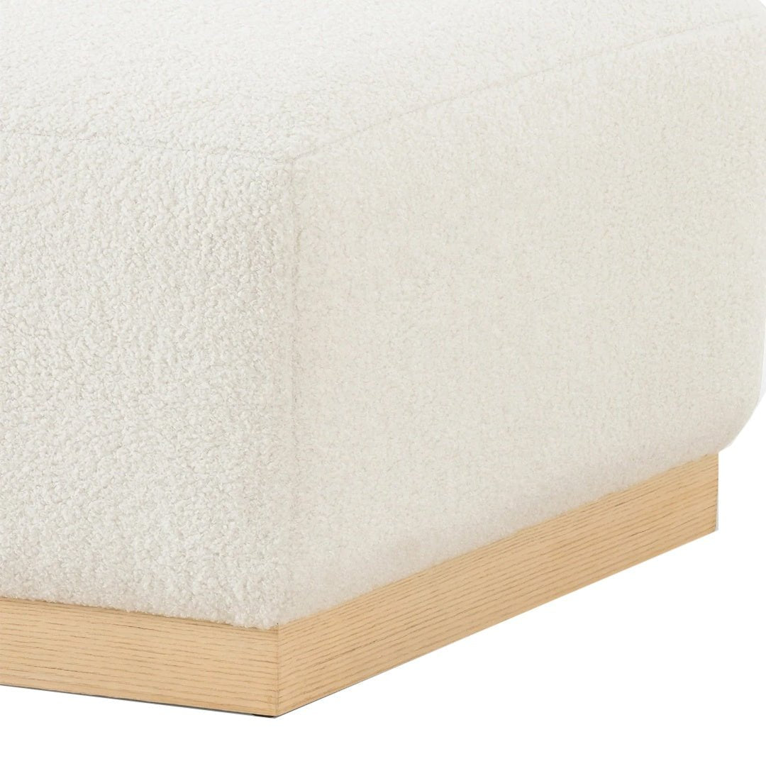 The Cassidy Boucle Ottoman - HAVEN'S HOME