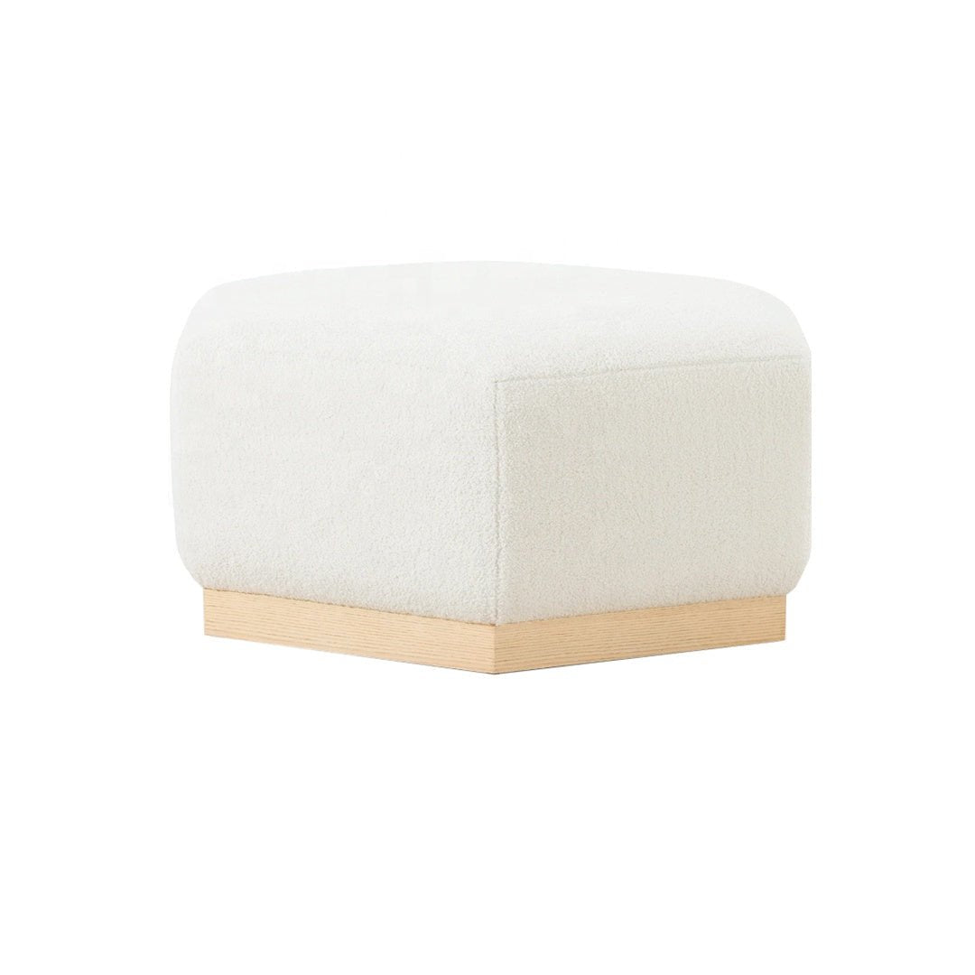 The Cassidy Boucle Ottoman - HAVEN'S HOME