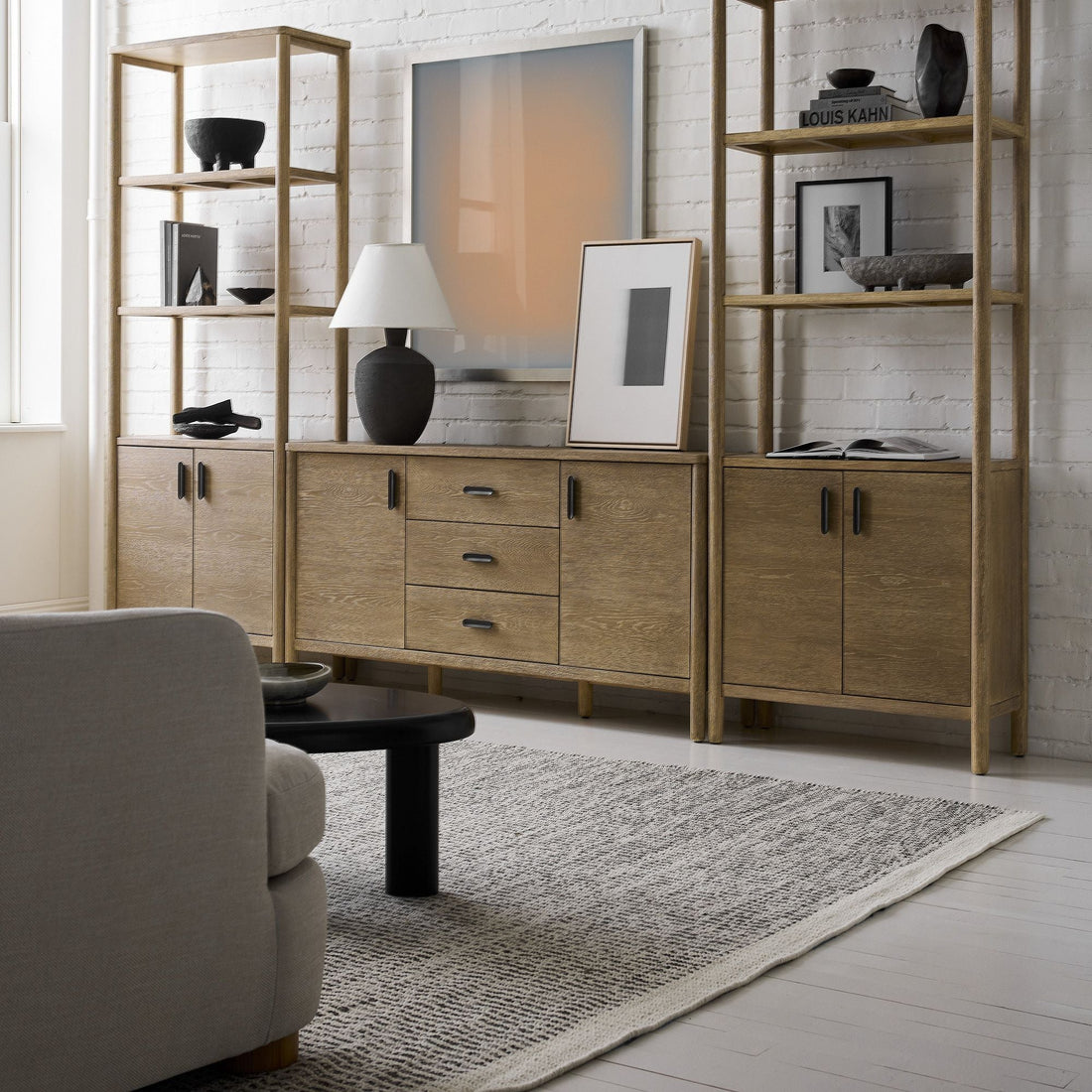 The Corey Natural Wood Storage Cabinet - HAVEN'S HOME