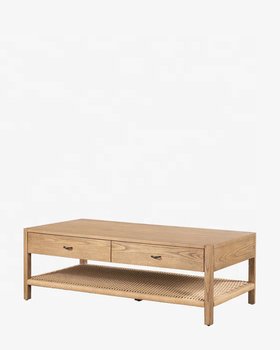 The Devin Natural Wood Coffee Table - HAVEN'S HOME