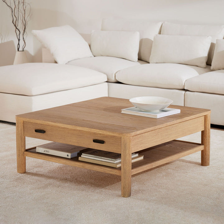 The Ezra Natural Wood Coffee Table - HAVEN'S HOME