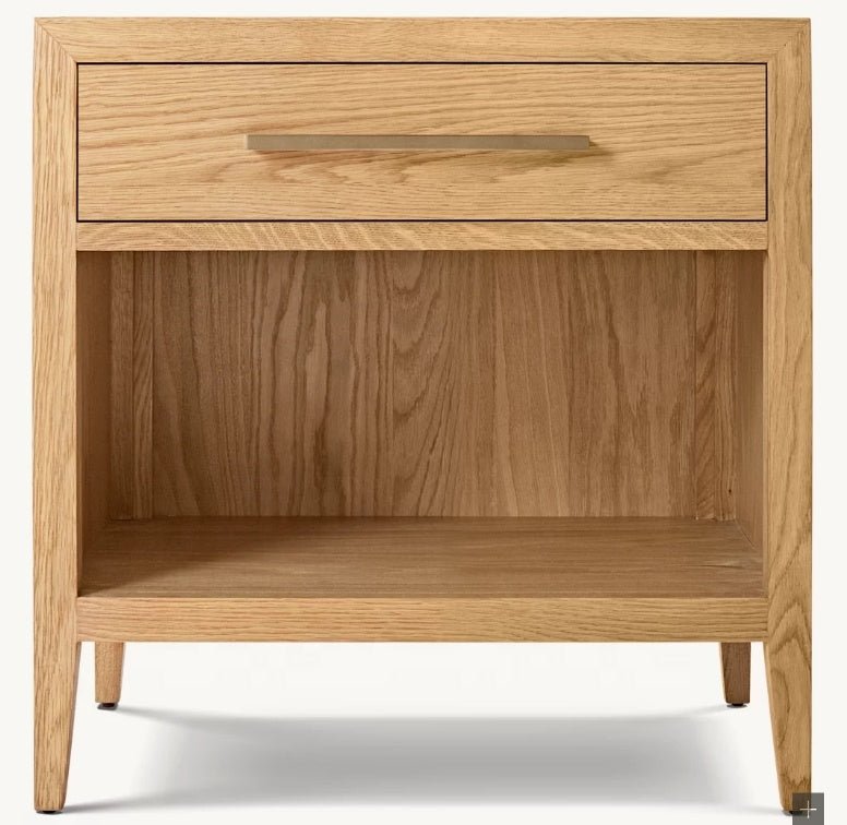 The Ezra Natural Wood Side Table - HAVEN'S HOME