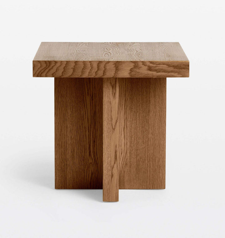 The George Natural Wood Side Table - HAVEN'S HOME