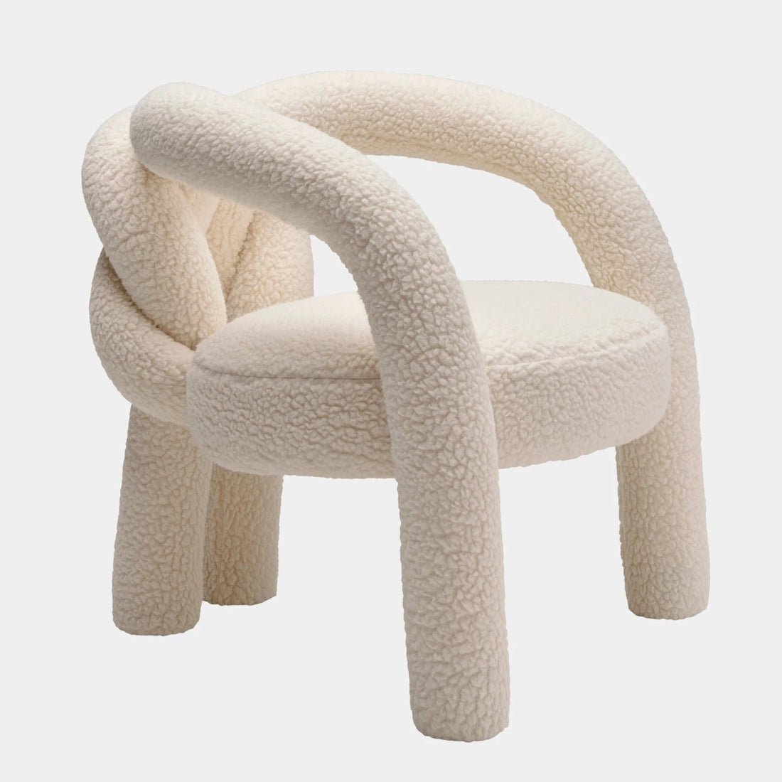 The Harper Boucle Knot Lounge Chair - HAVEN'S HOME