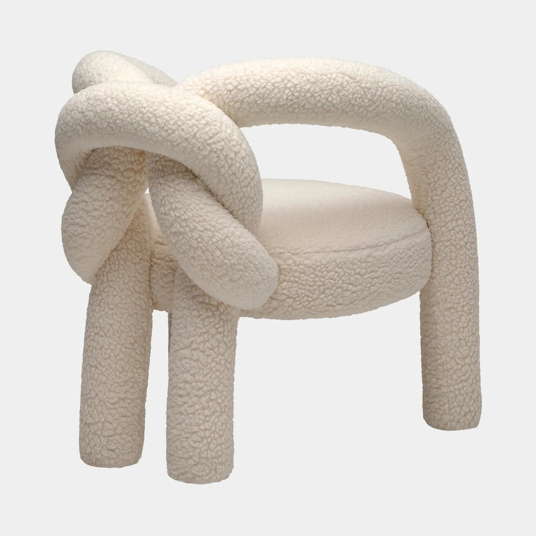 The Harper Boucle Knot Lounge Chair - HAVEN'S HOME