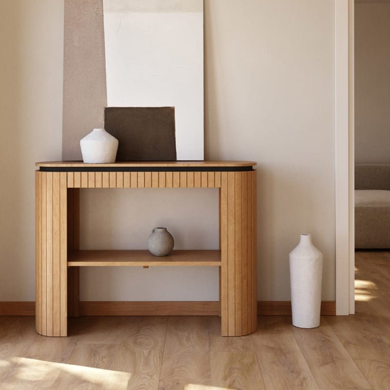 The Hayden Natural Wood Console Table - HAVEN'S HOME