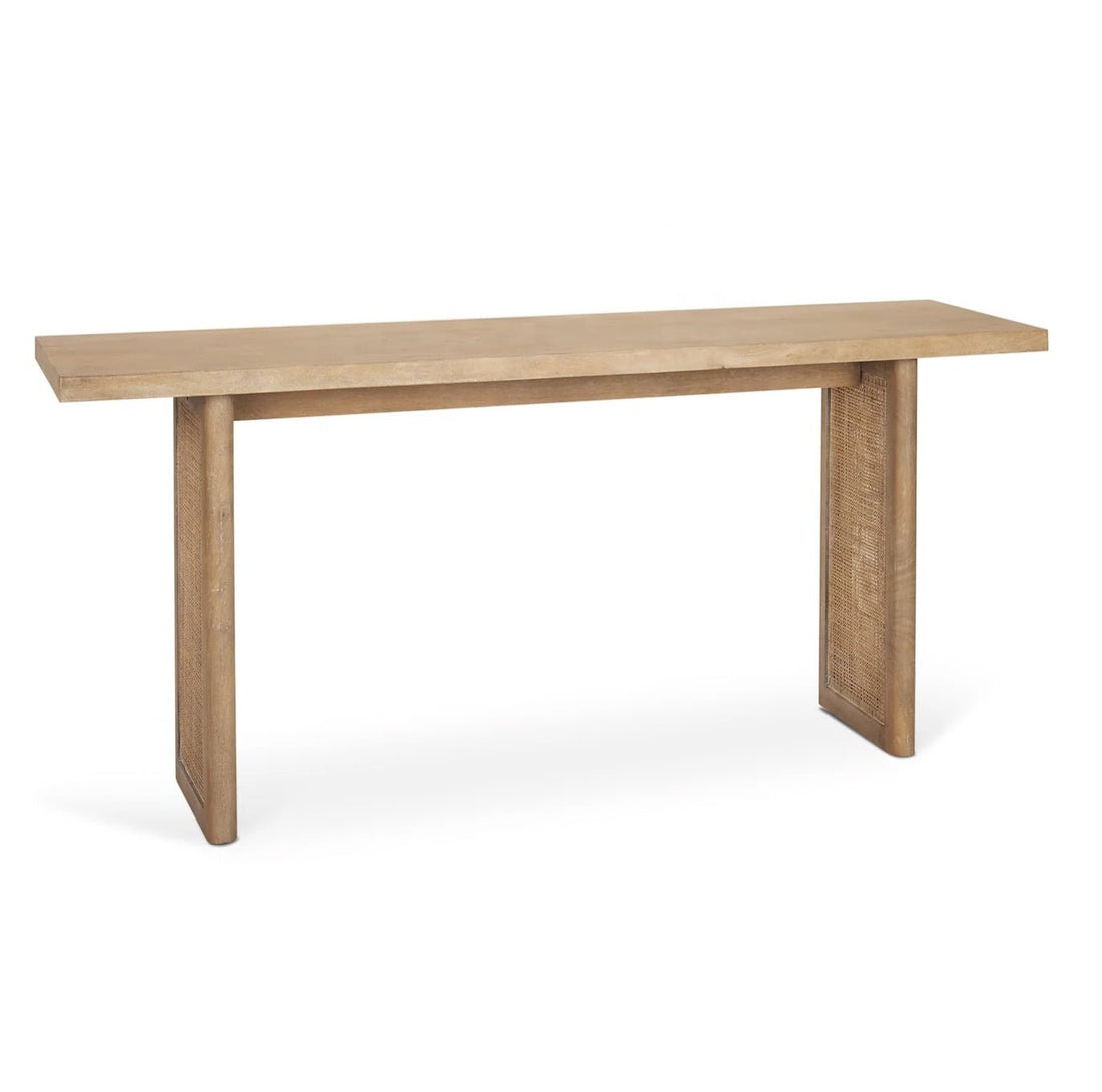 The Jaden Natural Wood Console Table - HAVEN'S HOME