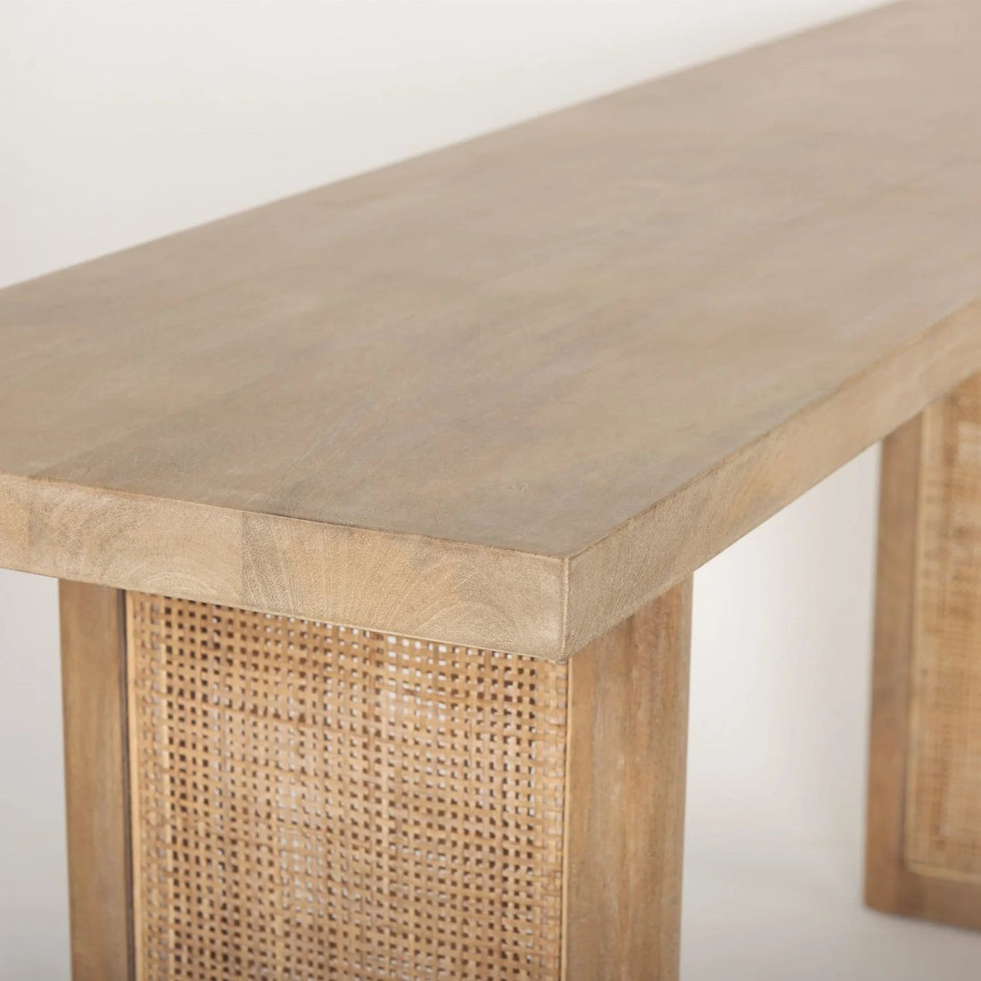 The Jaden Natural Wood Console Table - HAVEN'S HOME