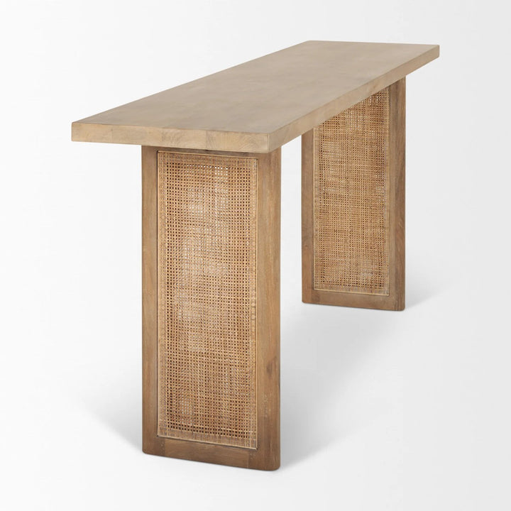 The Jaden Natural Wood Console Table - HAVEN'S HOME