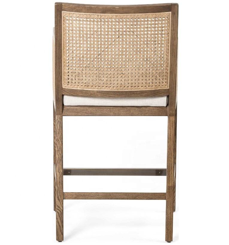 The Jalen Natural Wood Bar Stool - HAVEN'S HOME