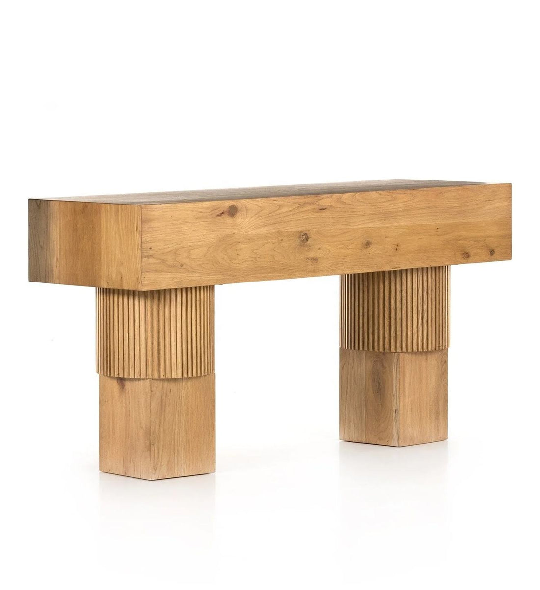 The Jayden Natural Wood Console Table - HAVEN'S HOME