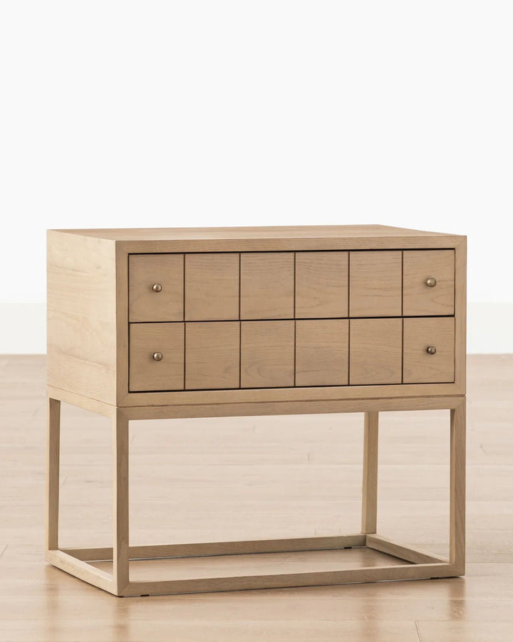 The Julian Natural Wood Side Table - HAVEN'S HOME