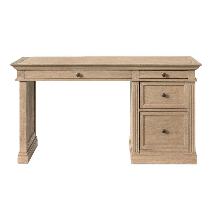 The Kaden Natural Wood Desk - HAVEN'S HOME