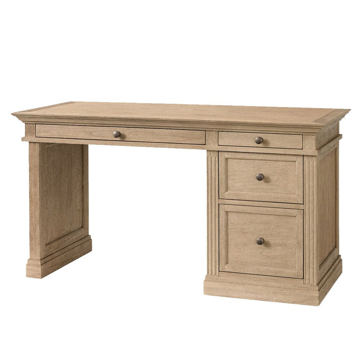 The Kaden Natural Wood Desk - HAVEN'S HOME