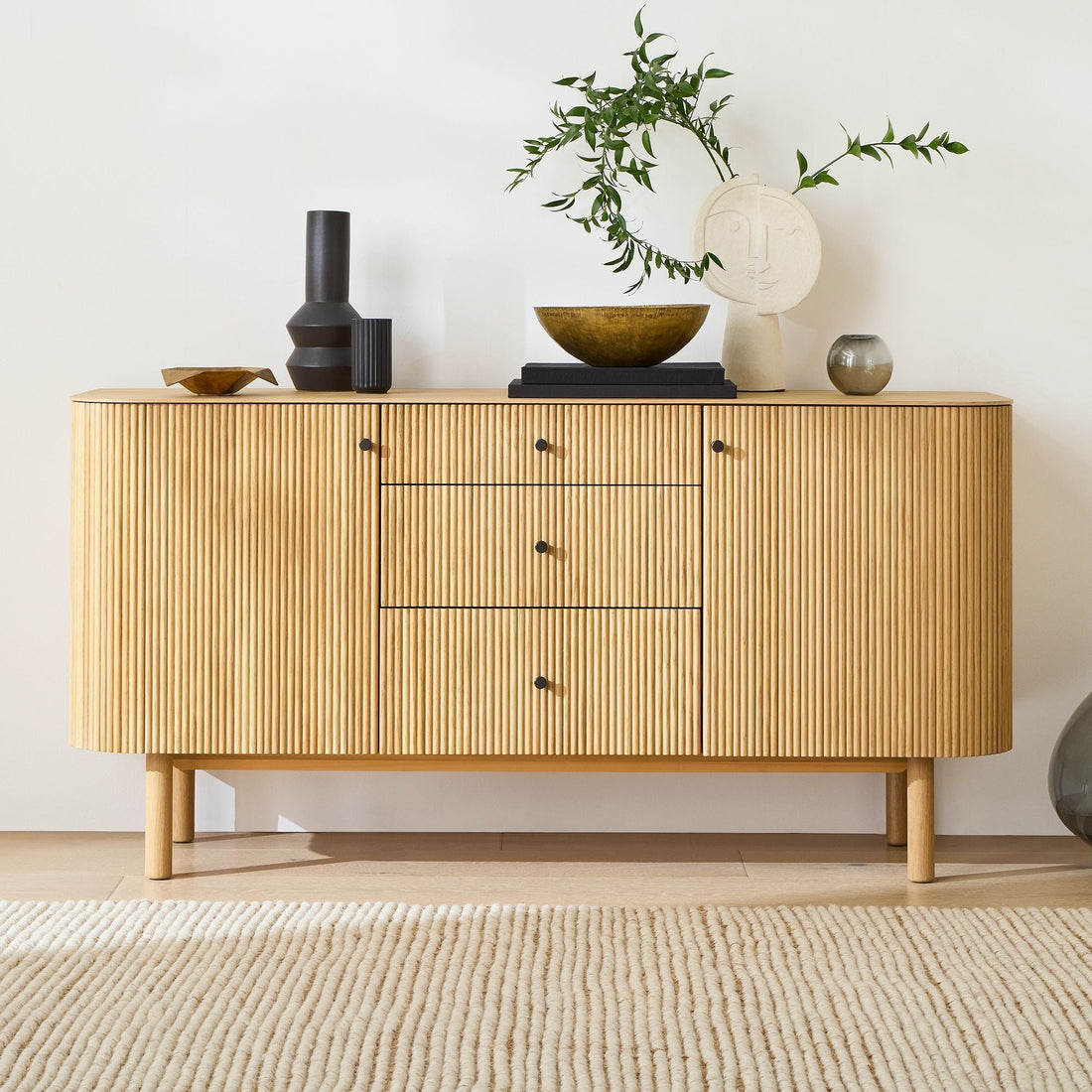 The Noah Natural Wood Sideboard - HAVEN'S HOME