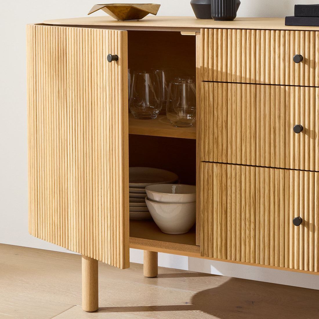 The Noah Natural Wood Sideboard - HAVEN'S HOME