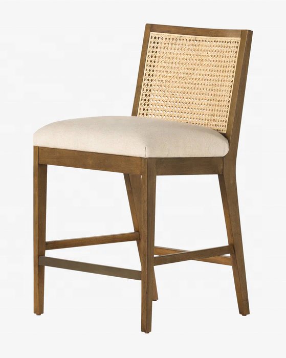 The Tanner Natural Wood Counter Stool - HAVEN'S HOME